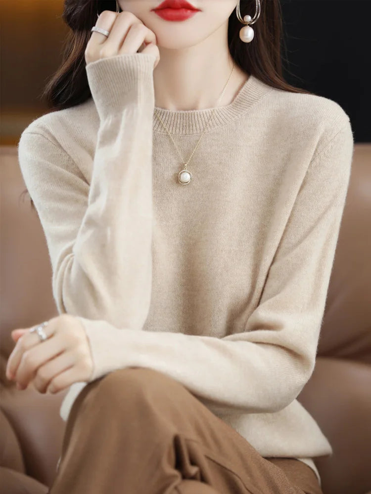 The Laverienne – Elegant O-Neck Knit Sweater