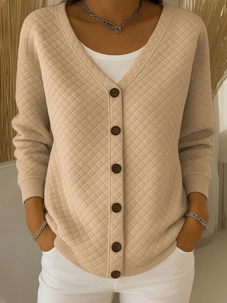 The Selvarae – Textured Line Knit Cardigan