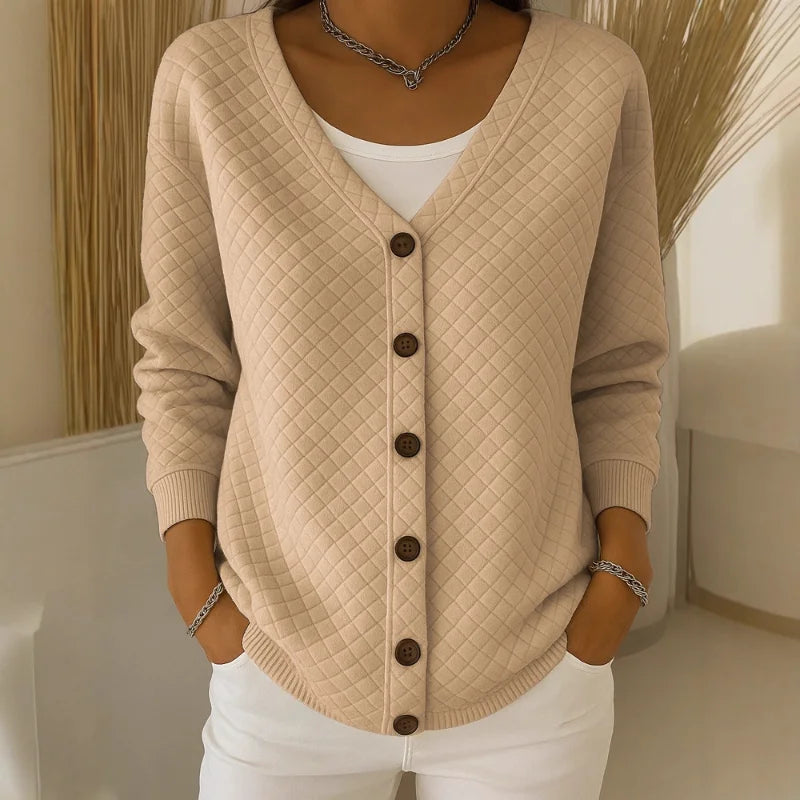 The Selvarae – Textured Line Knit Cardigan