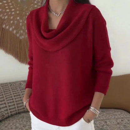 The Arneselle – Stacked Collar Knit Pullover