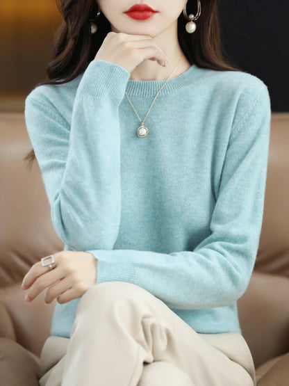 The Laverienne – Elegant O-Neck Knit Sweater