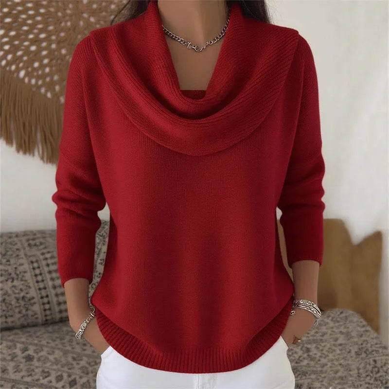 The Arneselle – Stacked Collar Knit Pullover