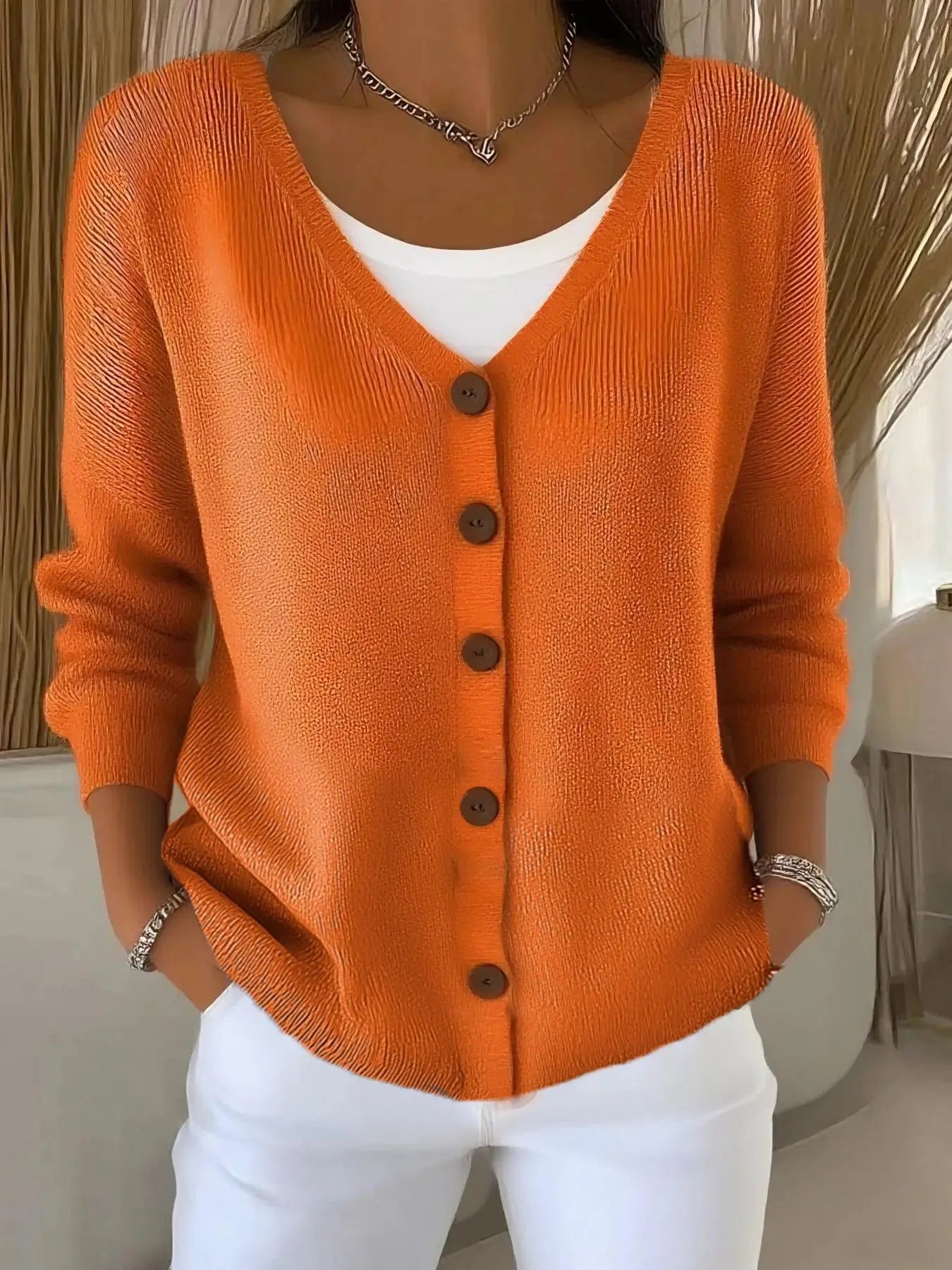 The Lynavere – Soft Knit V-Neck Cardigan