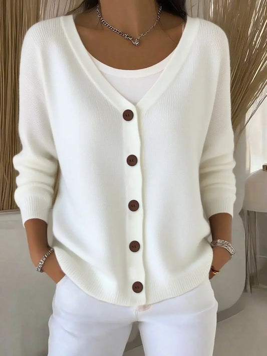 The Lynavere – Soft Knit V-Neck Cardigan