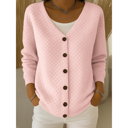 The Selvarae – Textured Line Knit Cardigan