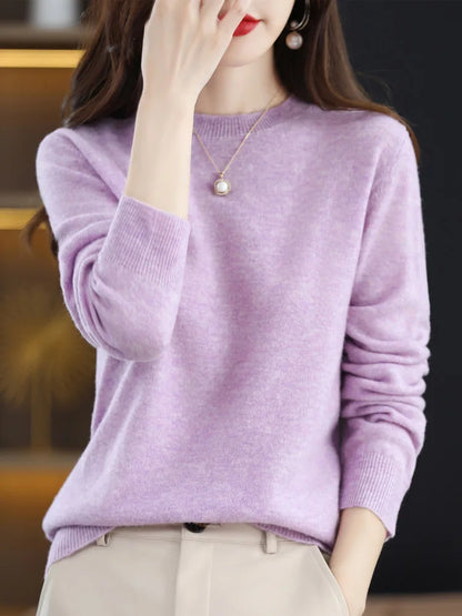 The Laverienne – Elegant O-Neck Knit Sweater