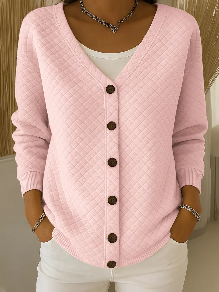 The Selvarae – Textured Line Knit Cardigan