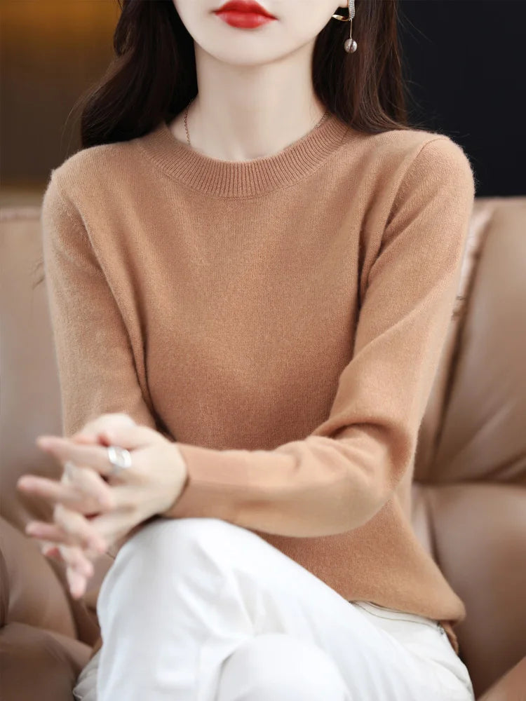 The Laverienne – Elegant O-Neck Knit Sweater