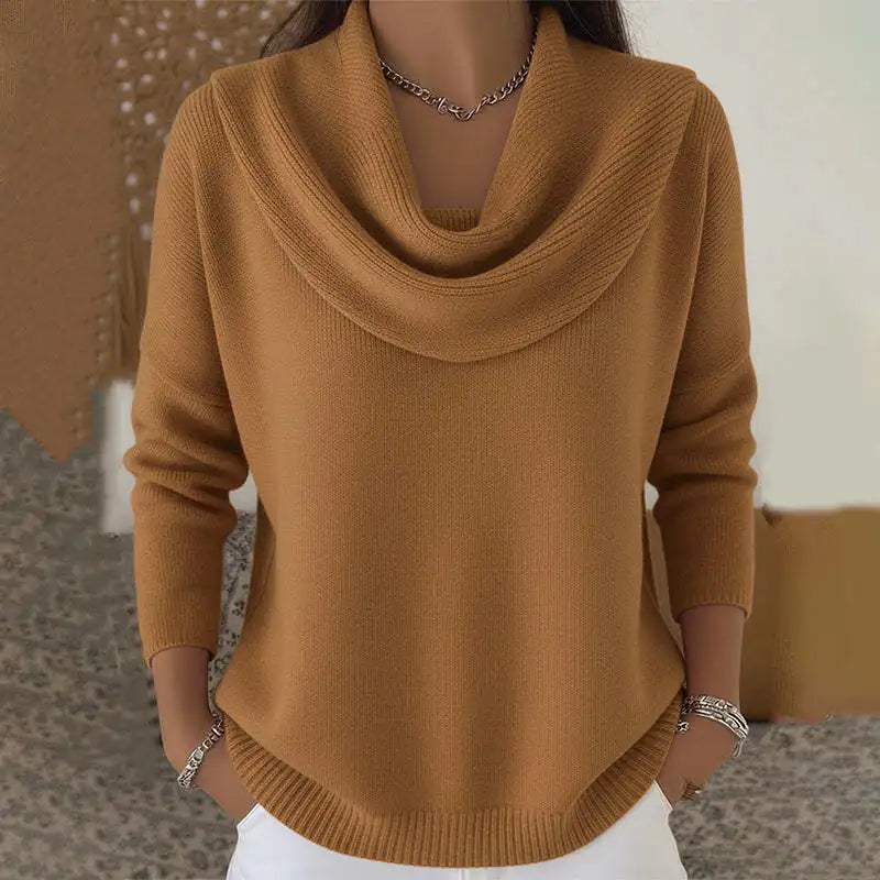 The Arneselle – Stacked Collar Knit Pullover