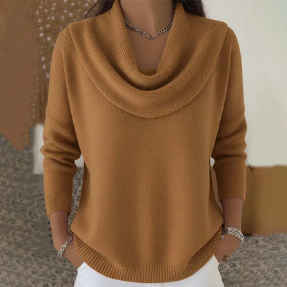 The Arneselle – Stacked Collar Knit Pullover