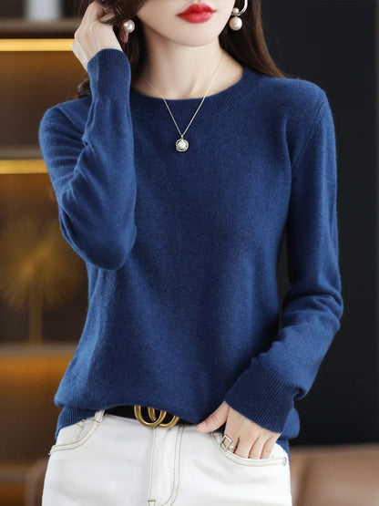 The Laverienne – Elegant O-Neck Knit Sweater