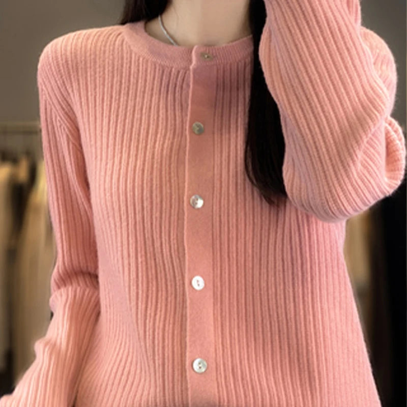 The Calverise – Classic Button-Up Knit Cardigan