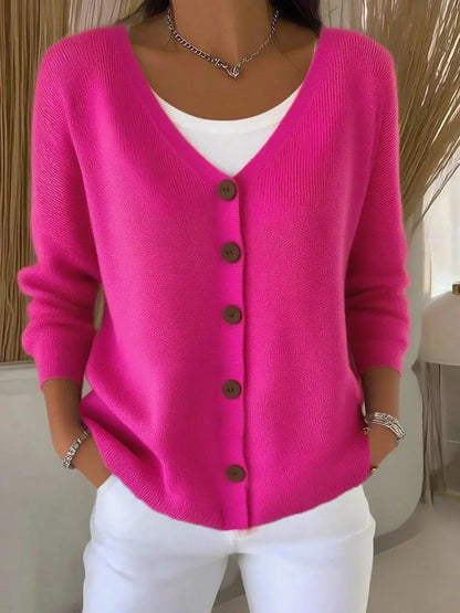 The Lynavere – Soft Knit V-Neck Cardigan