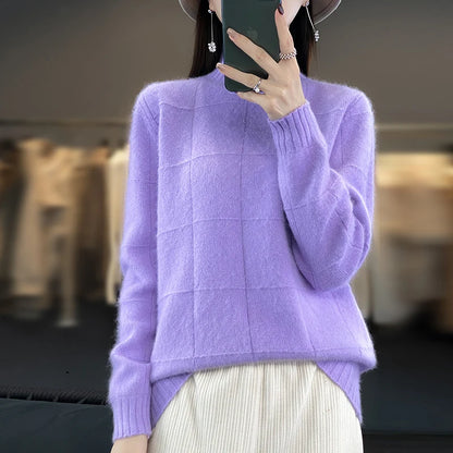 The Marélline – Luxury Mink-Cashmere Blend Turtleneck Sweater