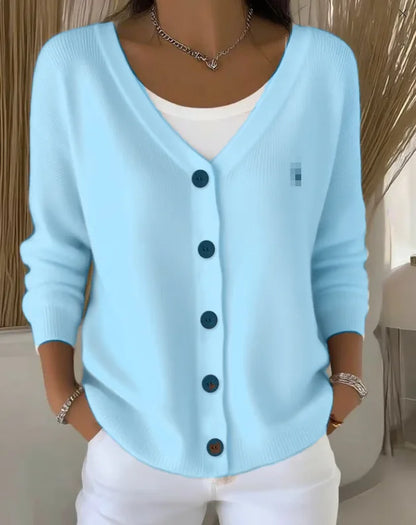 The Lynavere – Soft Knit V-Neck Cardigan