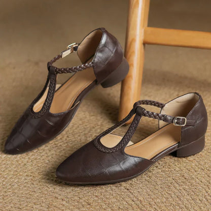 The Elvianne – Braided Leather Shoes