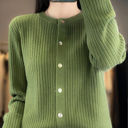 The Calverise – Classic Button-Up Knit Cardigan