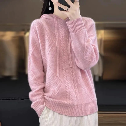 The Avenlise – Soft Hooded Knit Pullover