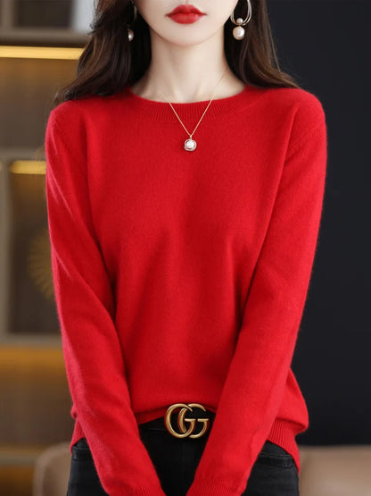 The Laverienne – Elegant O-Neck Knit Sweater