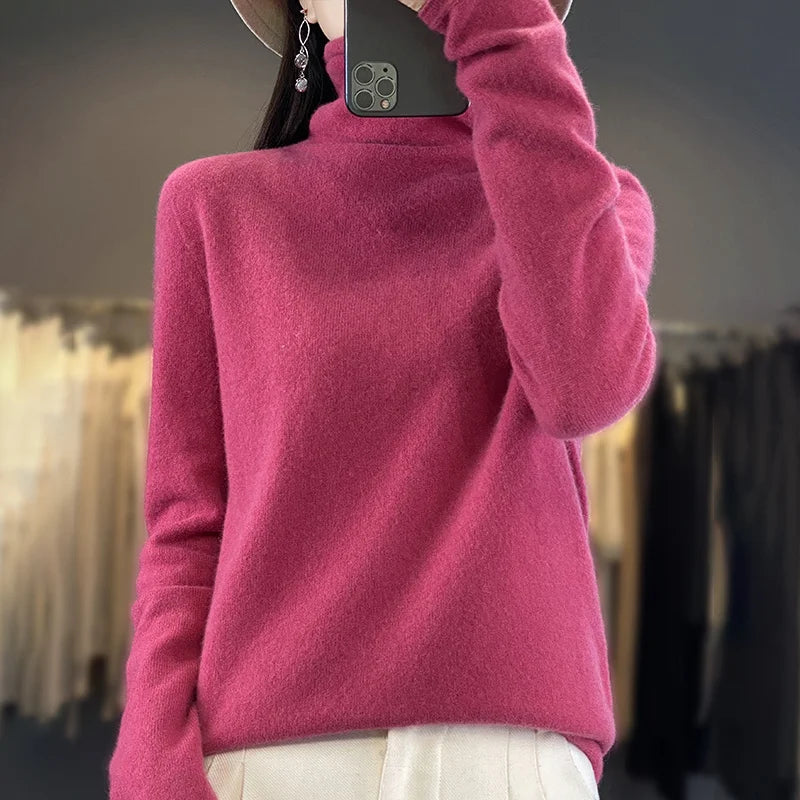 The Armelisse – Soft Pile-Collar Knit Sweater