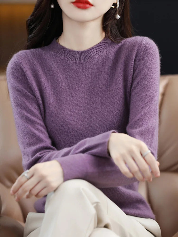 The Laverienne – Elegant O-Neck Knit Sweater