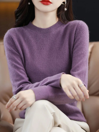 The Laverienne – Elegant O-Neck Knit Sweater