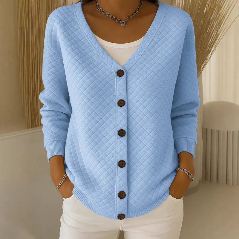 The Selvarae – Textured Line Knit Cardigan