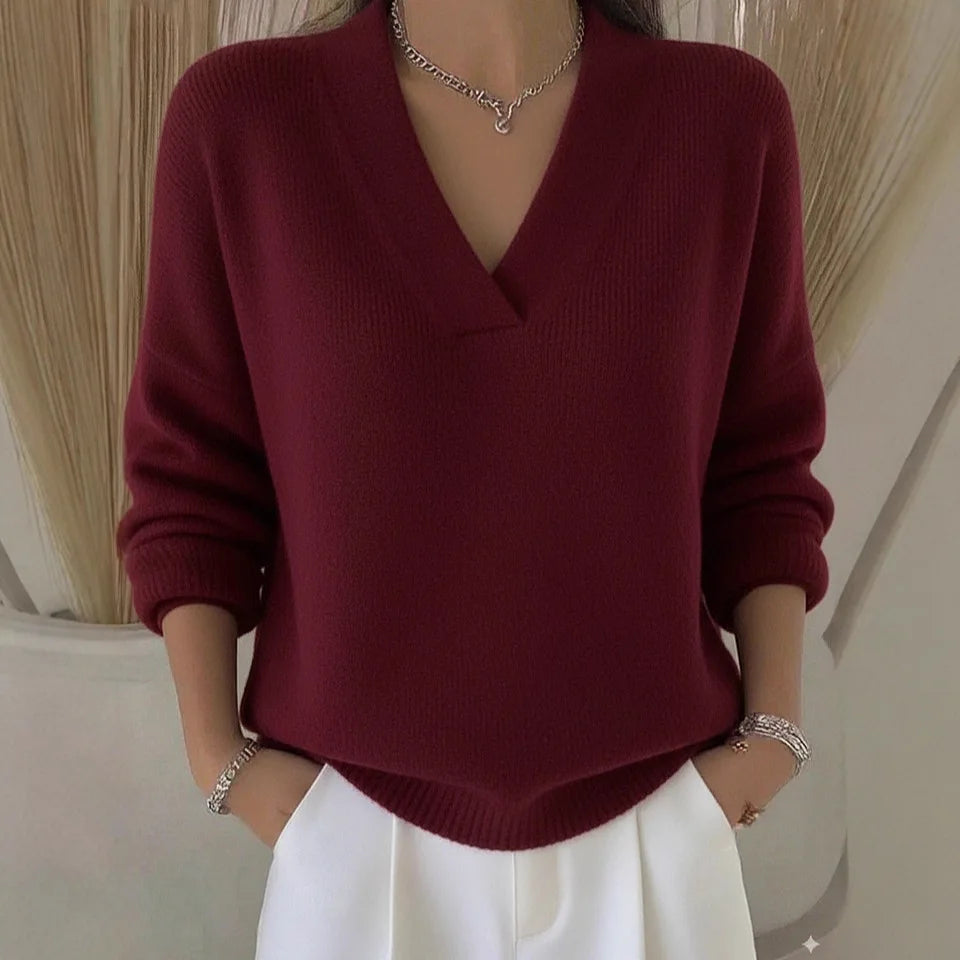 The Lavenor – Soft Knit V-Neck Sweater
