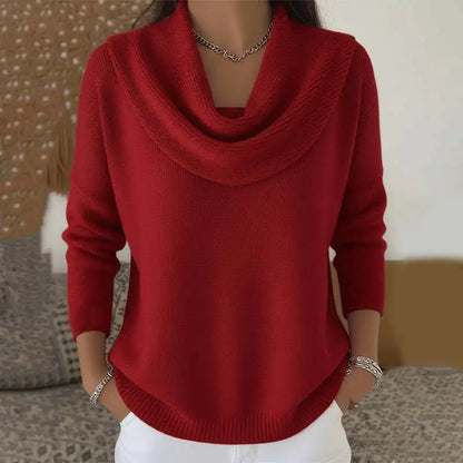 The Arneselle – Stacked Collar Knit Pullover
