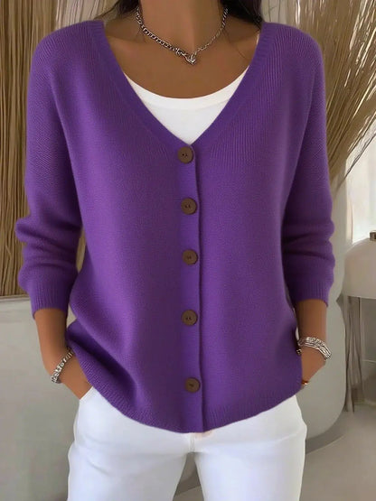 The Lynavere – Soft Knit V-Neck Cardigan