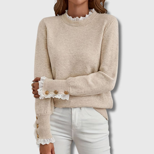The Amélise – Lace Detail Sweater