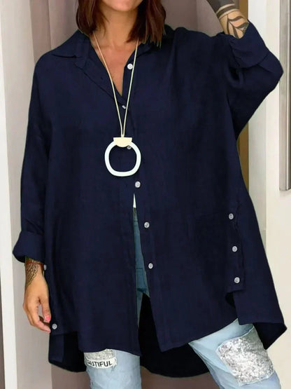 The Arlienne – Luxe Oversized Button-Down Shirt