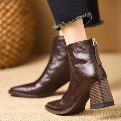 The Clarivelle – Luxury Mid-Heel Ankle Boots