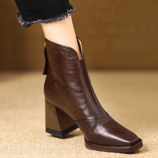 The Clarivelle – Luxury Mid-Heel Ankle Boots