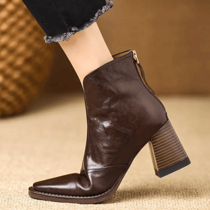 The Clarivelle – Luxury Mid-Heel Ankle Boots